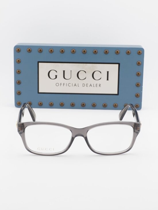 Gucci GG0716O 003 Rectangle Eyeglasses 53mm - Grey main image 8